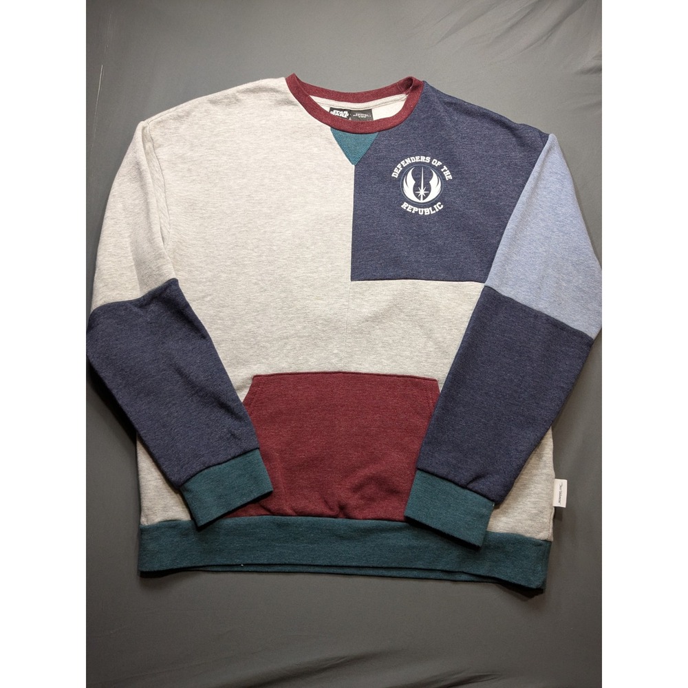 Star Wars Our Universe Skywalker Academy Colorblock Sweatshirt Mens Medium Grey